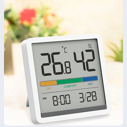 MIIIW Mute Temperature Humidity Clock Digital Hygrometer Alarm Clock Indoor Thermometer Humidity