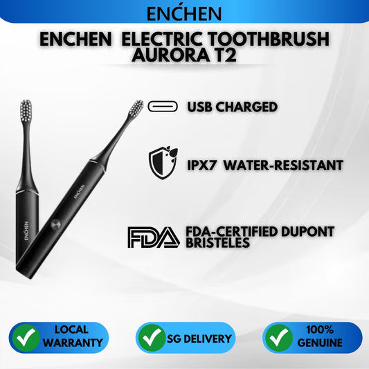 Enchen Aurora T2 Electric Toothbrush Rechargeable IPX7 Design 3 Cleaning Mode Ultra Long Standby Sonic Toothbrush