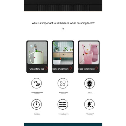 MIWAING Electric Sonic Toothbrush 99.99% Sterilization Rate IPX7 UV-C Desinfection Personal Care Electric Toothbrush