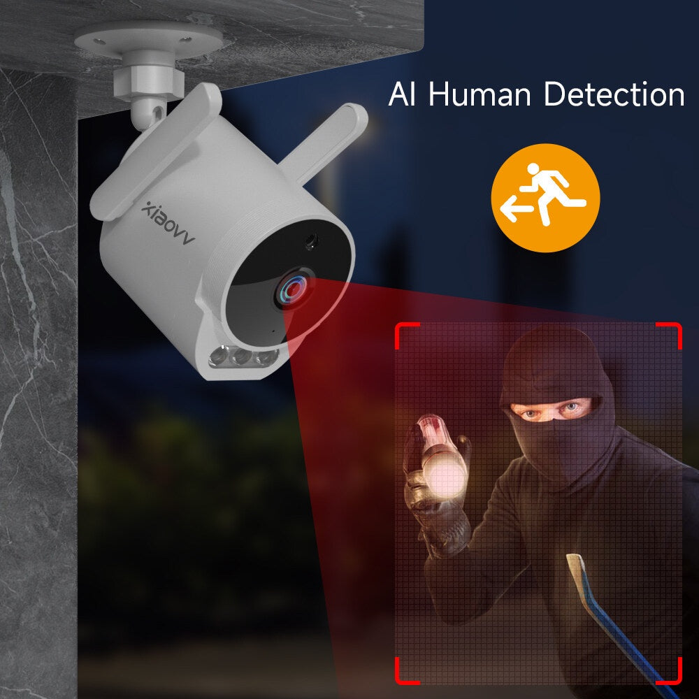 Xiaovv B10 Cctv Outdoor Wireless Ip Camera IP65 Waterproof Camera Hd Camera 1296P 150 ° Wide Angle and Wide-Wifi