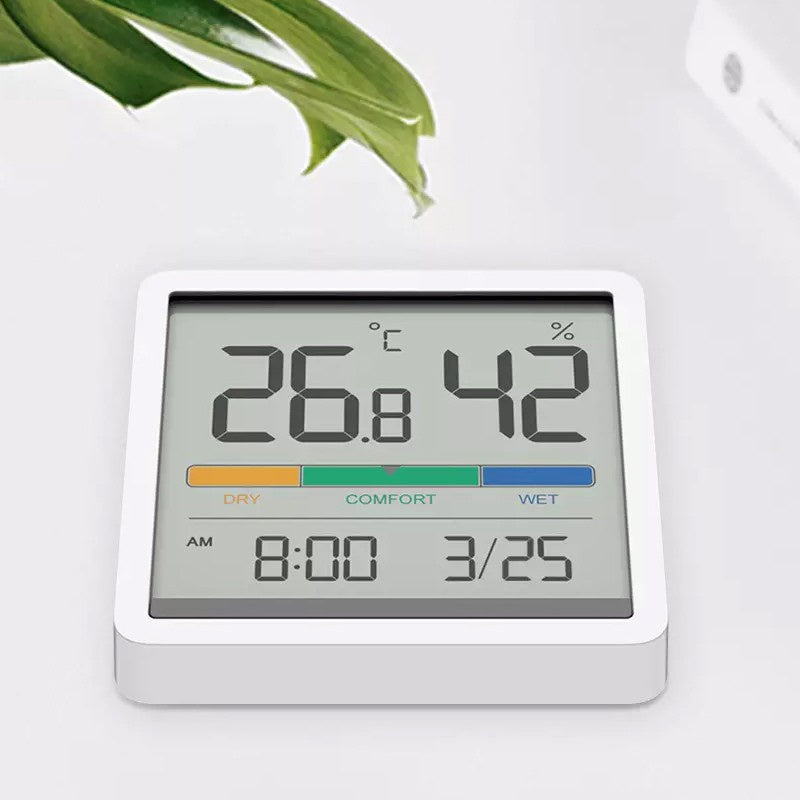 Original Miiiw Mute Temperature Humidity Clock Home Indoor High-precision Baby Room Temperature Monitor Huge LCD Screen