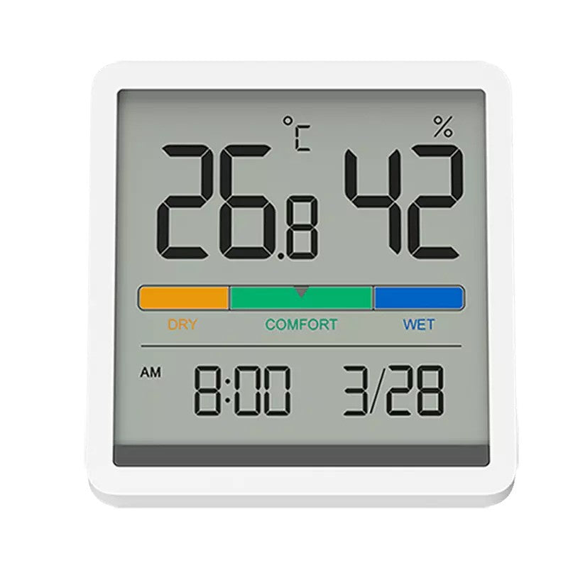 Original Miiiw Mute Temperature Humidity Clock Home Indoor High-precision Baby Room Temperature Monitor Huge LCD Screen