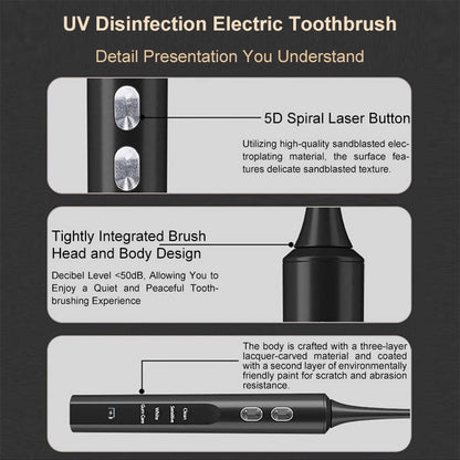 MIWAING Electric Sonic Toothbrush 99.99% Sterilization Rate IPX7 UV-C Desinfection Personal Care Electric Toothbrush