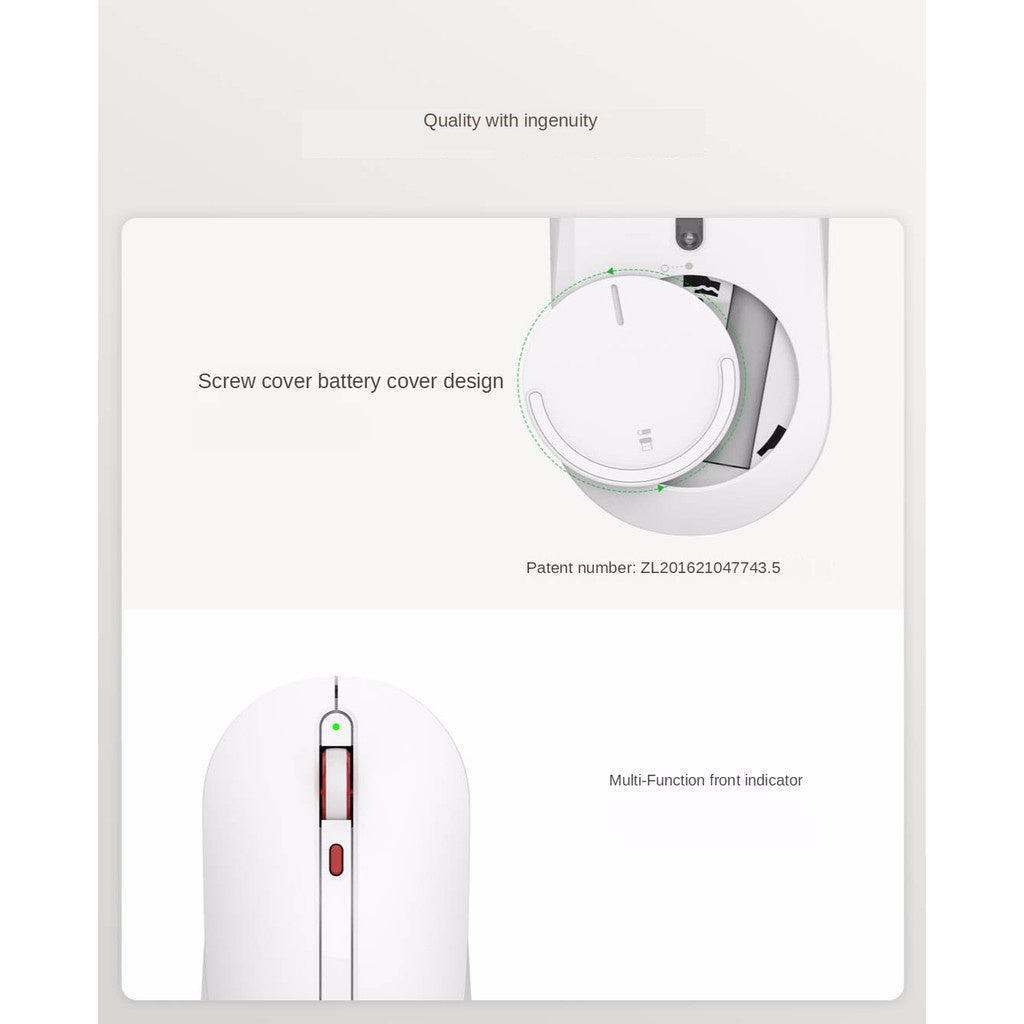 MIIIW M01 Wireless Silent Mouse 2.4G Wireless Computer Mice 3 Adjustable DPI Level (800/1200/1600) Silent Click