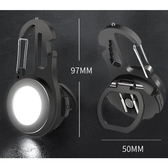 MIWAING 6 in 1 Multifunctional Portable Flashlight Aluminum-alloy Frame Rotatable High-Brightness Bottle Opener Multiple