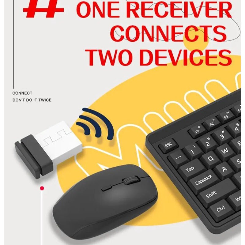 new MIIIW B1040 Keyboard Mouse Combo Set 4DPI Durable 12 Multimedia Function Key Full Size 104-Keys