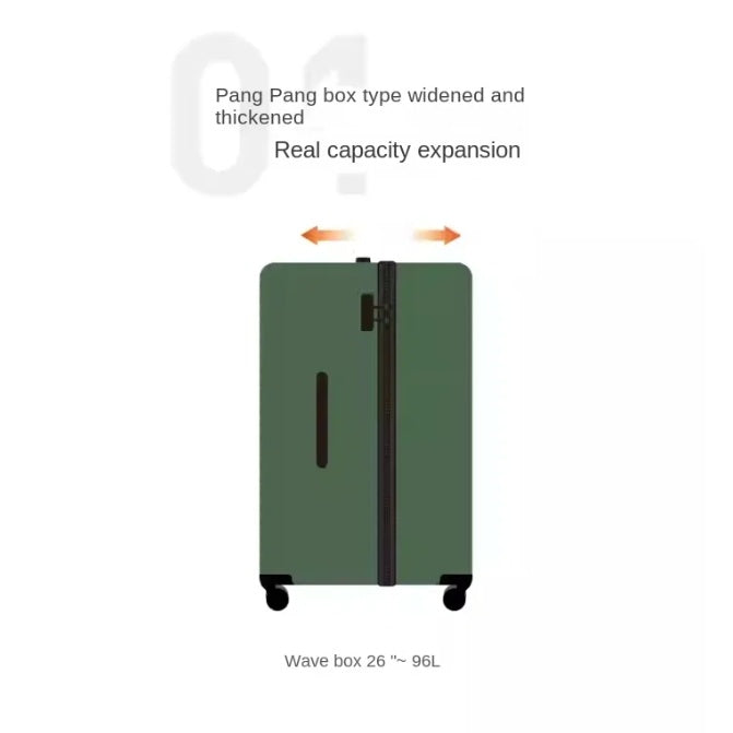 NINETYGO SEAWAVE Luggage 20'' 24''Suitcase Lightweight Suitcase with TSA Lock Upgraded Interior And Double-layer Zipepr