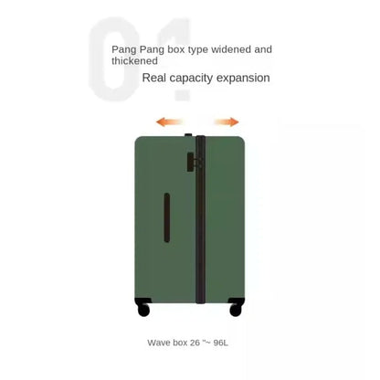 NINETYGO SEAWAVE Luggage 20'' 24''Suitcase Lightweight Suitcase with TSA Lock Upgraded Interior And Double-layer Zipepr
