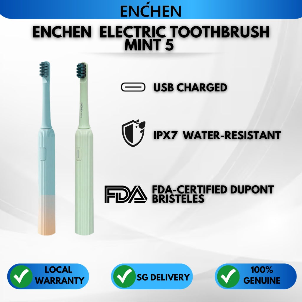 Enchen Mint 5-Sonic Electric Toothbrush Soft Bristles IPX7 Waterproof With 3 Cleaning Mode Sensitive Mode