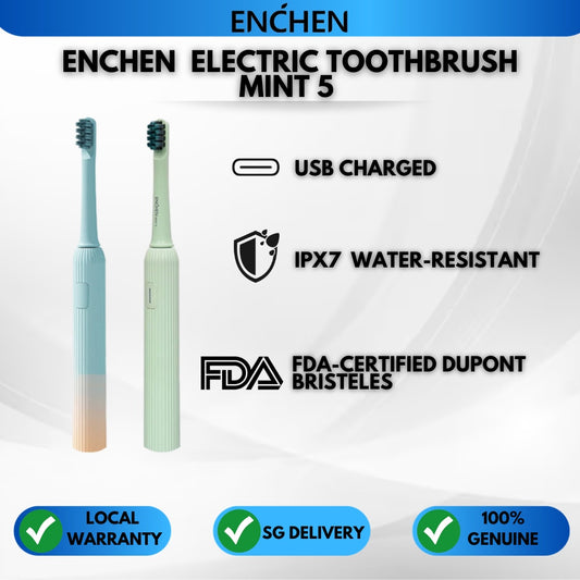 Enchen Mint 5-Sonic Electric Toothbrush Soft Bristles IPX7 Waterproof With 3 Cleaning Mode Sensitive Mode