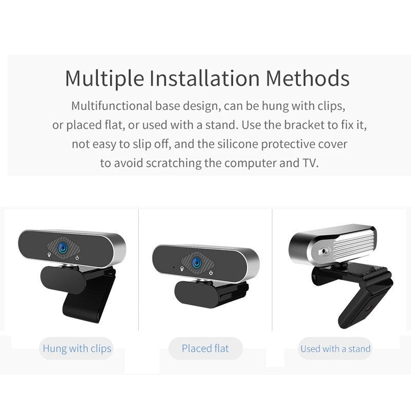 Camera with Microphone 1080p HD Autofocus 150° Wide Angle for PC Laptop
