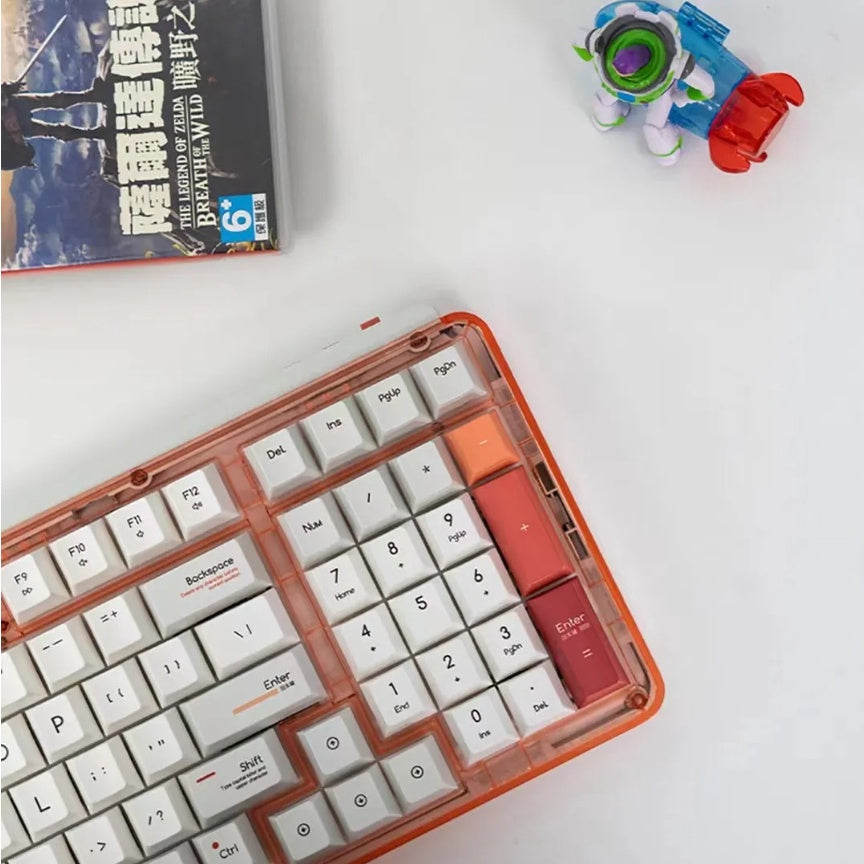 Miiiw Mechanical Keyboard Z980 Gaming Office Keyboard Three-mode Connection With RGB Lamp Effect 2.4G Bluetooth Wireless