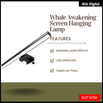 MIWAING Monitor Screen Hanging LED Light Adjustable Infinitely Dimmable No-flicker Blue-light Protection Hanging Light