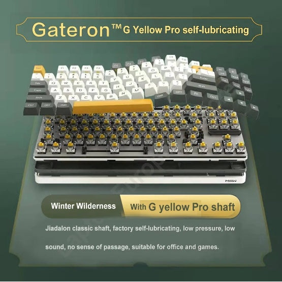 Xiaomi MIIIW Keyboard ART Z870 PRO 87-Keys Wireless Mechanical Keyboard 18-RGB Backlight 2.4G Bluetooth 3.0/5.0 3-Mode