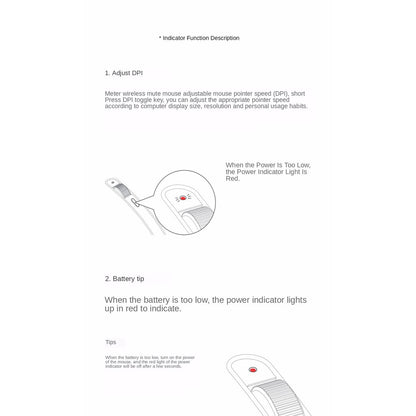 MIIIW M01 Wireless Silent Mouse 2.4G Wireless Computer Mice 3 Adjustable DPI Level (800/1200/1600) Silent Click