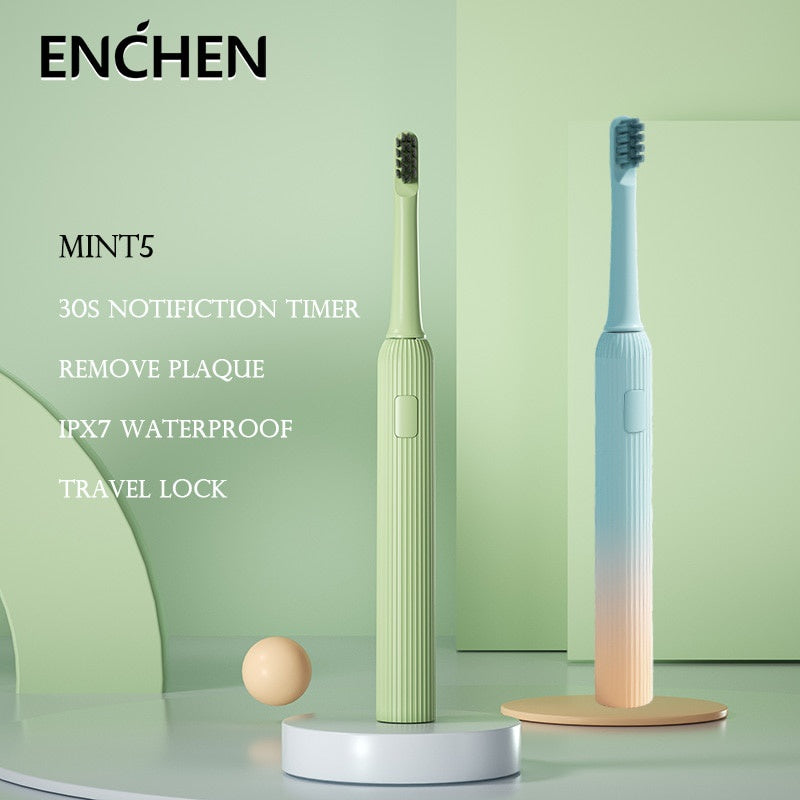 Enchen Mint 5-Sonic Electric Toothbrush Soft Bristles IPX7 Waterproof With 3 Cleaning Mode Sensitive Mode