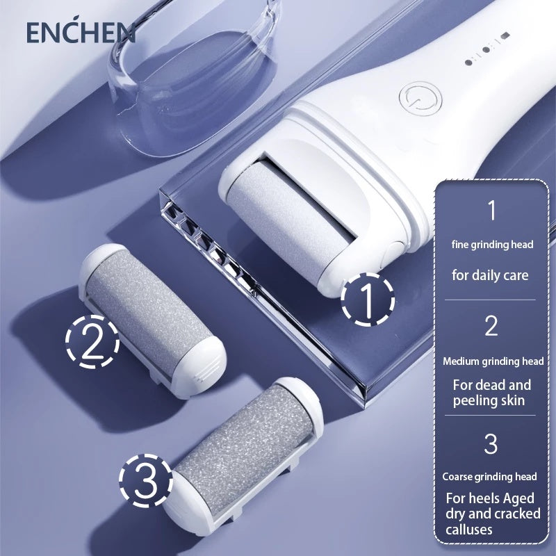 Enchen Rock Foot Callus Remover Exfoliates IPX6 Waterproof Dead Skin Remover Electric Foot Grinder