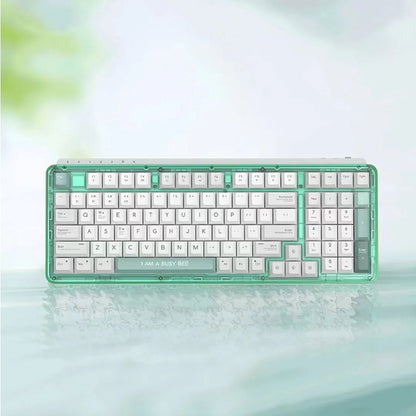 Miiiw Mechanical Keyboard Z980 Gaming Office Keyboard Three-mode Connection With RGB Lamp Effect 2.4G Bluetooth Wireless