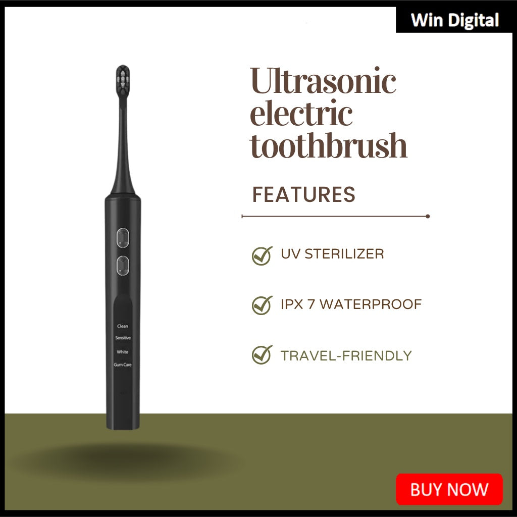 MIWAING Electric Sonic Toothbrush 99.99% Sterilization Rate IPX7 UV-C Desinfection Personal Care Electric Toothbrush