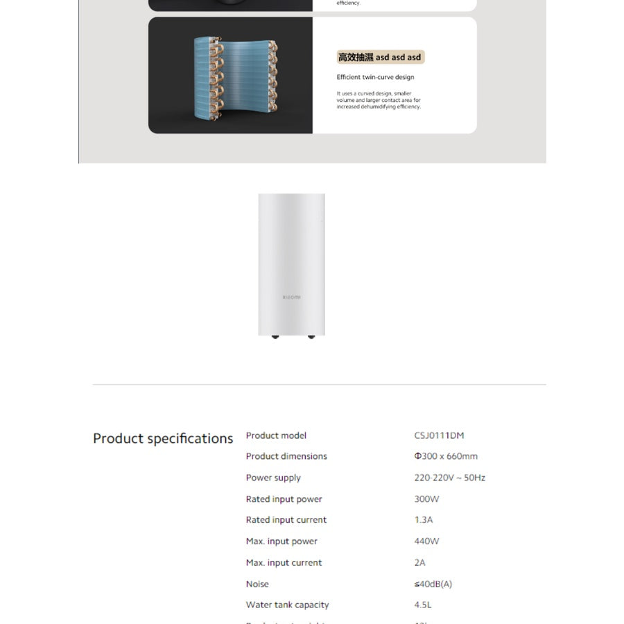 VINO Smart Dehumidifier 28L/D White GL  for home, family, office