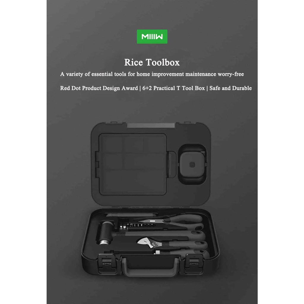 MIIIW T01 Maintenance Tool Box Multi-layer Suit Box Safe & Durable 6+2 Practical T Tool Box