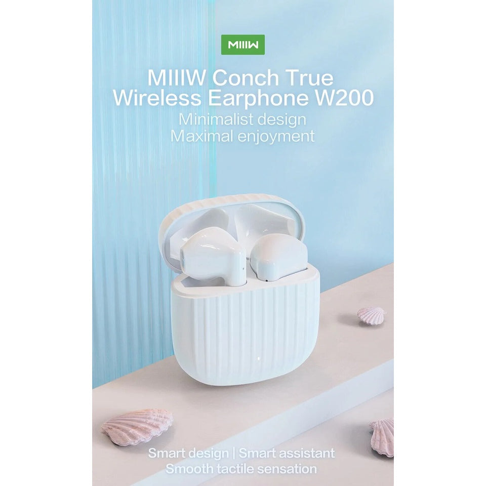 Miiiw Conch True Wireless Earphone W06 Marshmallow Bluetooth 5.0 Headset Small Body Comfortable In-Ear Great Dynamics