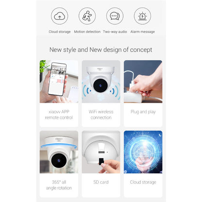 Xiaovv Smart PTZ Dome Camera Q1 1080P HD IP Camera Wifi Night Vision Home Smart Security Dome Video Surveillance