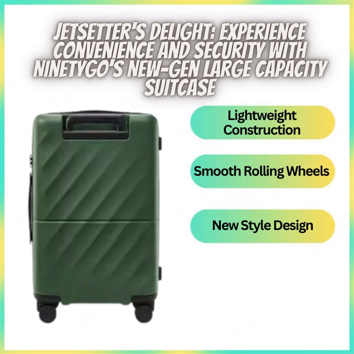 NINETYGO SEAWAVE Luggage 20'' 24''Suitcase Lightweight Suitcase with TSA Lock Upgraded Interior And Double-layer Zipepr