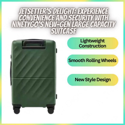 NINETYGO SEAWAVE Luggage 20'' 24''Suitcase Lightweight Suitcase with TSA Lock Upgraded Interior And Double-layer Zipepr
