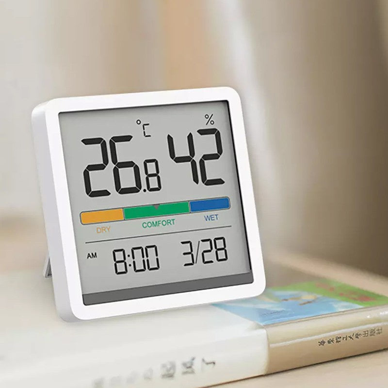 Original Miiiw Mute Temperature Humidity Clock Home Indoor High-precision Baby Room Temperature Monitor Huge LCD Screen