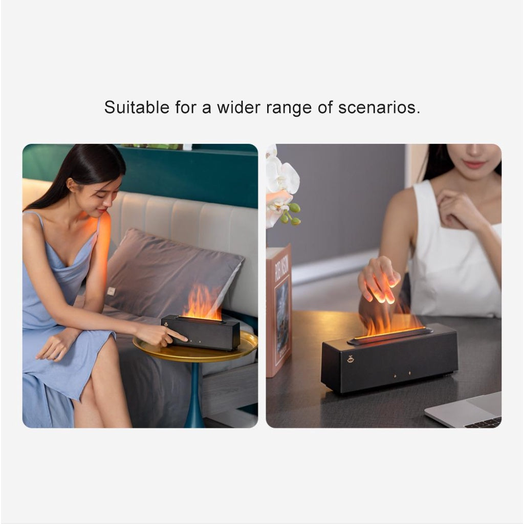 MIWAING Humidifier Built-in 19 RGBW LEDs Low Noise Rhythmic Sound-Pickup Light Effects Night Light 300ml Water Tank