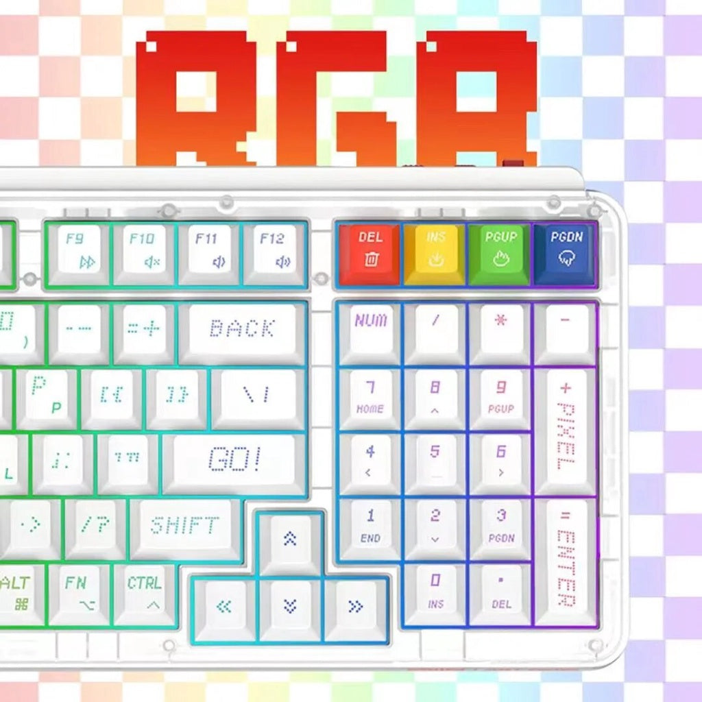 MIIIW ART Z980PRO | Z830PRO Rainbow Pixel Mechanical Keyboard Bluetooth Gasket Structrue+ 3.0/5.0 2.4G Wireless RGB
