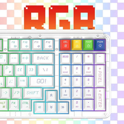 MIIIW ART Z980PRO | Z830PRO Rainbow Pixel Mechanical Keyboard Bluetooth Gasket Structrue+ 3.0/5.0 2.4G Wireless RGB