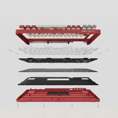MIIIW ART Z830 Mechanical Keyboard 3-mode 83-keyS G Yellow PRO Axis Full-key Hot Swap BT 3.0 | BLE 5.0 Office Games