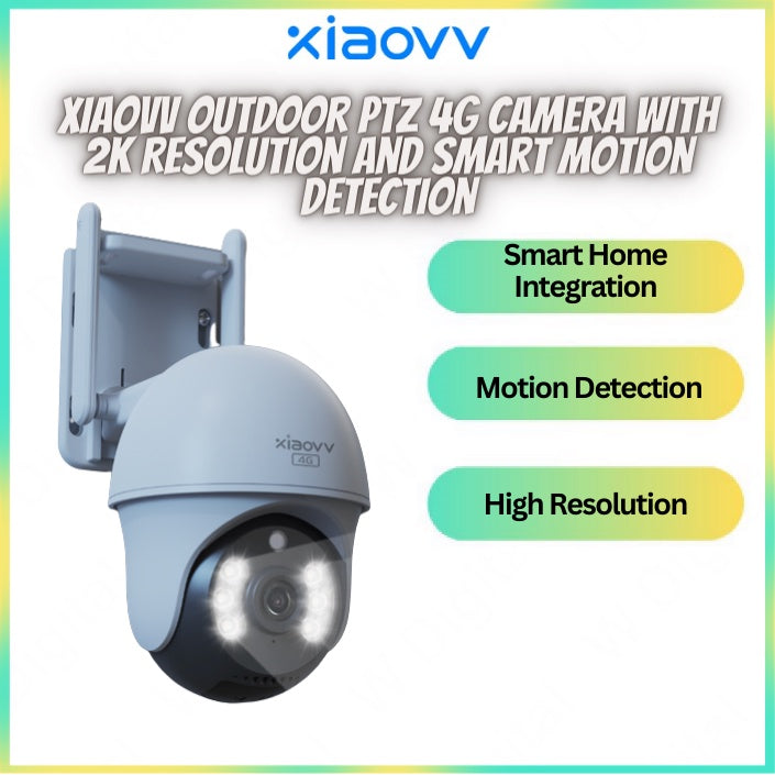 Xiaovv PTZ 4G Camera Outdoor CCTV 2K Camera Human Detection IP65 Waterproof 2-way Intercom 4G CCTV 2K Camera Home Camera