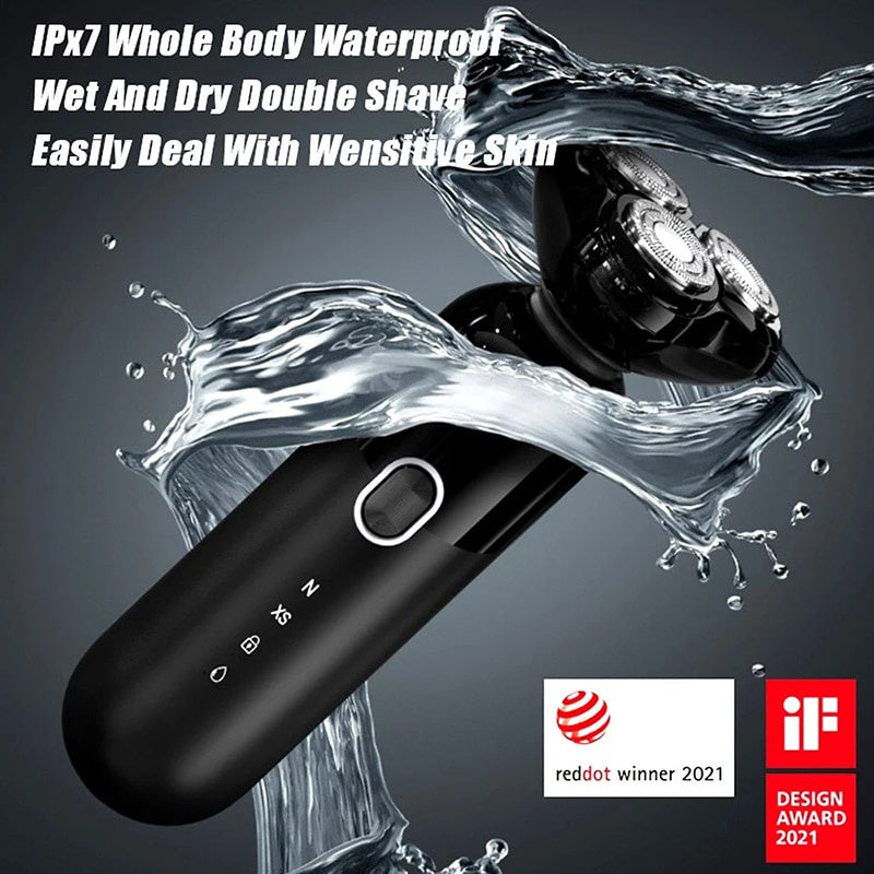 ENCHEN Electric Shaver Mocha S Wet & Dry Beard Shaver IPX7 Waterproof Rechargeable Razor  Intelligent Anti-pinch 4D