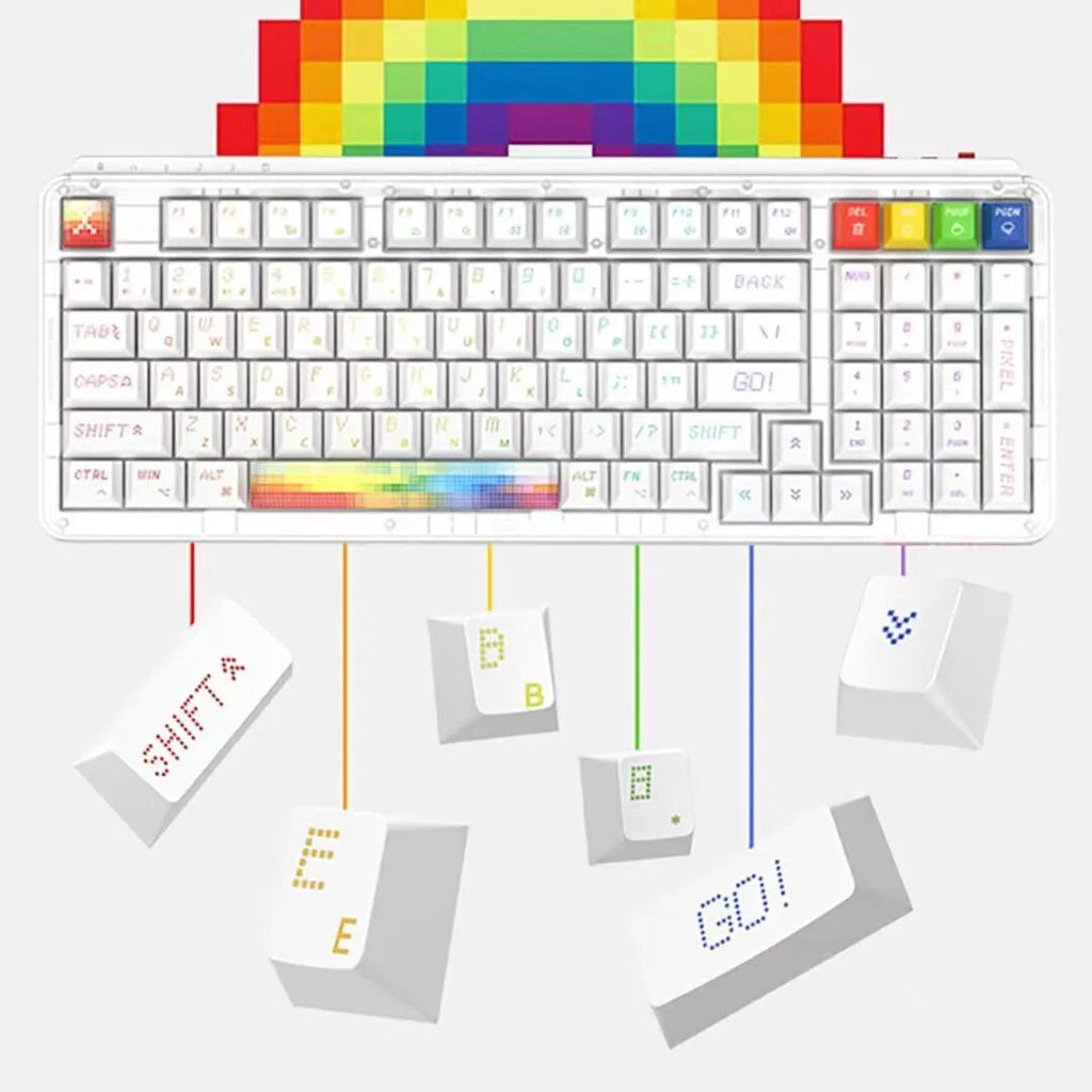 MIIIW ART Z980PRO | Z830PRO Rainbow Pixel Mechanical Keyboard Bluetooth Gasket Structrue+ 3.0/5.0 2.4G Wireless RGB