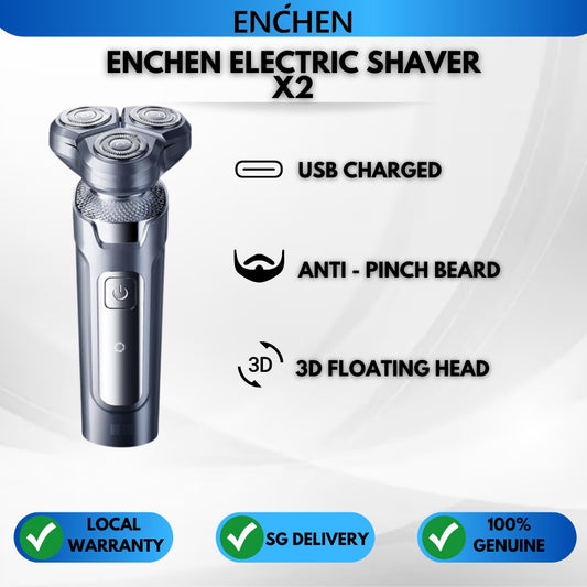 ENCHEN Electric Shaver 3D Floating Shavers Beard Trimmer USB Type-C Rechargeable X2