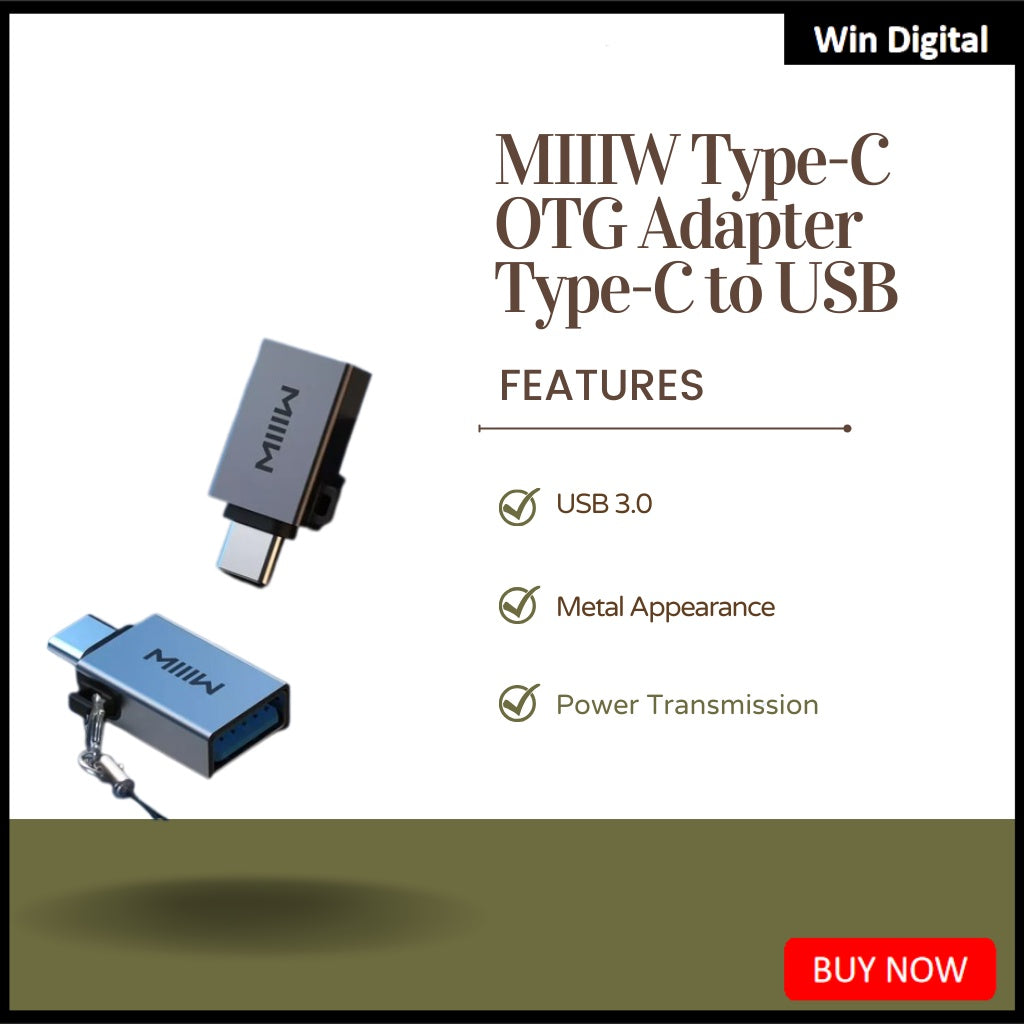 Youpin Miiiw USB 3.0 Type-C OTG Adapter Type C Male To USB Converter For USB OTG Connector