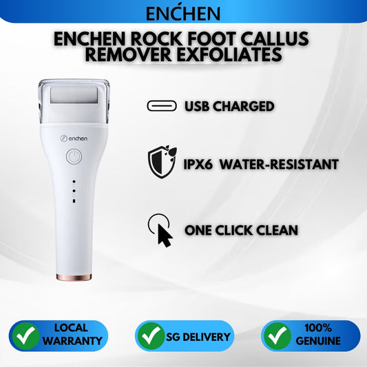 Enchen Rock Foot Callus Remover Exfoliates IPX6 Waterproof Dead Skin Remover Electric Foot Grinder