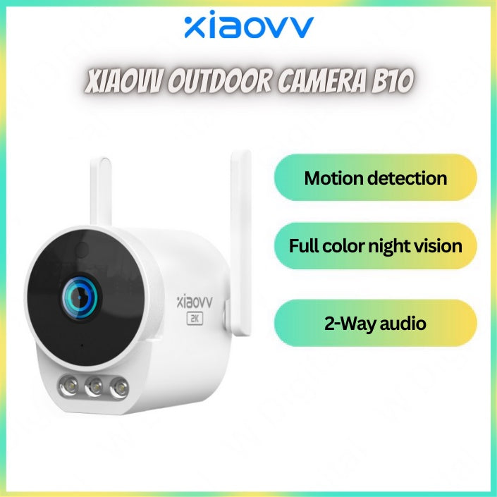 Xiaovv B10 Cctv Outdoor Wireless Ip Camera IP65 Waterproof Camera Hd Camera 1296P 150 ° Wide Angle and Wide-Wifi