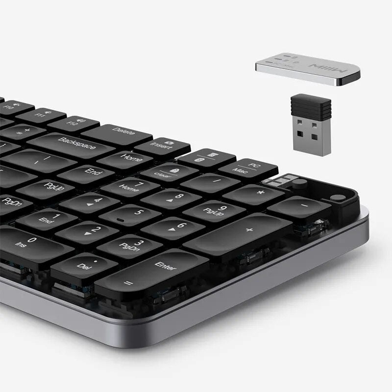 MIIIW K10 Mechanical Keyboard PRO Dual Mode & Low-profile Bluetooth 2.4G Gaming Office Keyboard Slim Design