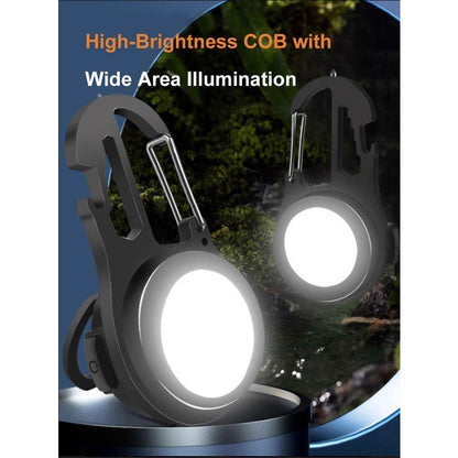 MIWAING 6 in 1 Multifunctional Portable Flashlight Aluminum-alloy Frame Rotatable High-Brightness Bottle Opener Multiple