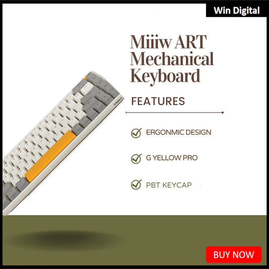 Youpin MIIIW MWMKB01 ART Series Mechanical Keyboard 68-Keys 4000mAh 2.4G Swappable Key Support Windows Etc