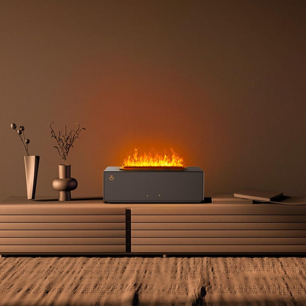 MIWAING Humidifier Built-in 19 RGBW LEDs Low Noise Rhythmic Sound-Pickup Light Effects Night Light 300ml Water Tank