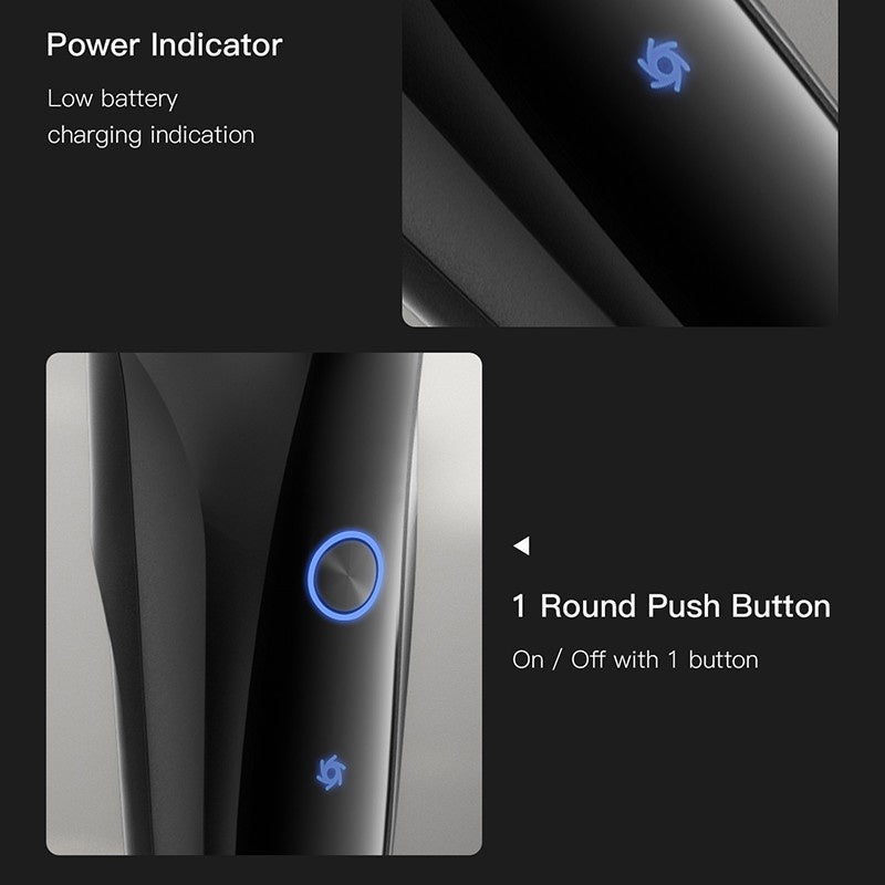 ENCHEN Warrior Electric Shaver 3D Independent Floating Heads Washable Shaving Head 5W Motor Rechargeable Rotary Razor