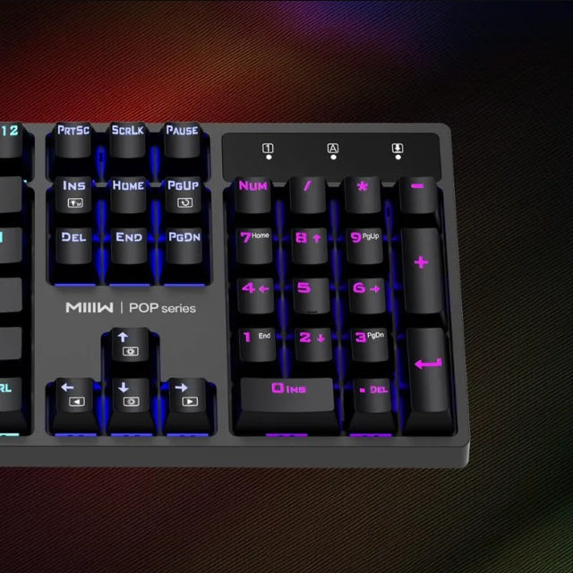 MiiiW Pop Series K1040 104-Key Wired Mechanical Keyboard With 9 Color Light Effect Mixed Color Tea Shaft | Red Shaft