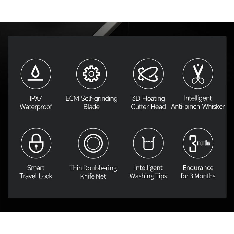ENCHEN BlackStone 5s Electric Shaver Razor For Men IPX7 Waterproof Rechargeable Shaving Beard Machine Smart Control Trav