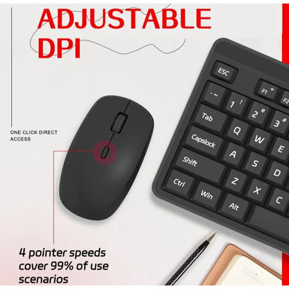 new MIIIW B1040 Keyboard Mouse Combo Set 4DPI Durable 12 Multimedia Function Key Full Size 104-Keys