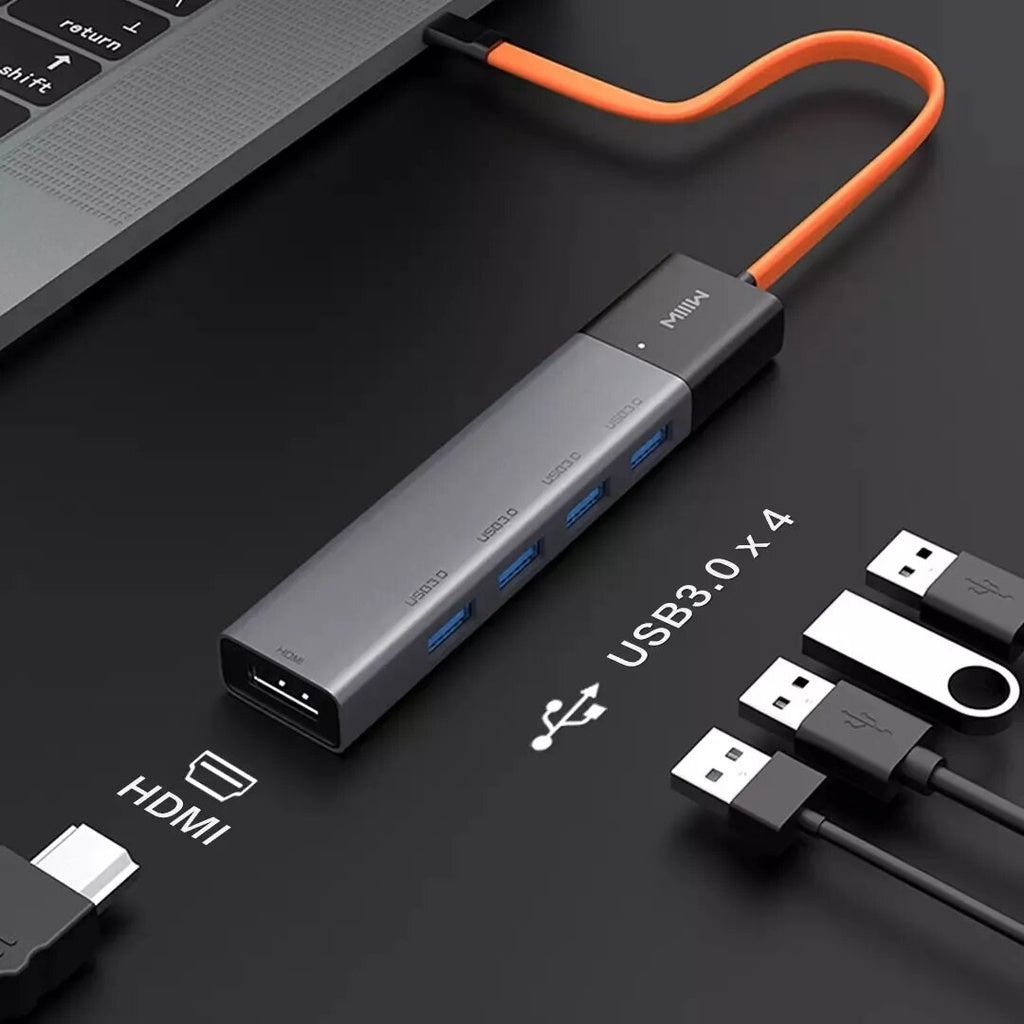 Youpin MIIIW 7 In 1 /5 In 1 USB-C Hub Docking Station Adapter HDMI PD3.0 Power Delivery 3 * USB 3.0 /SD